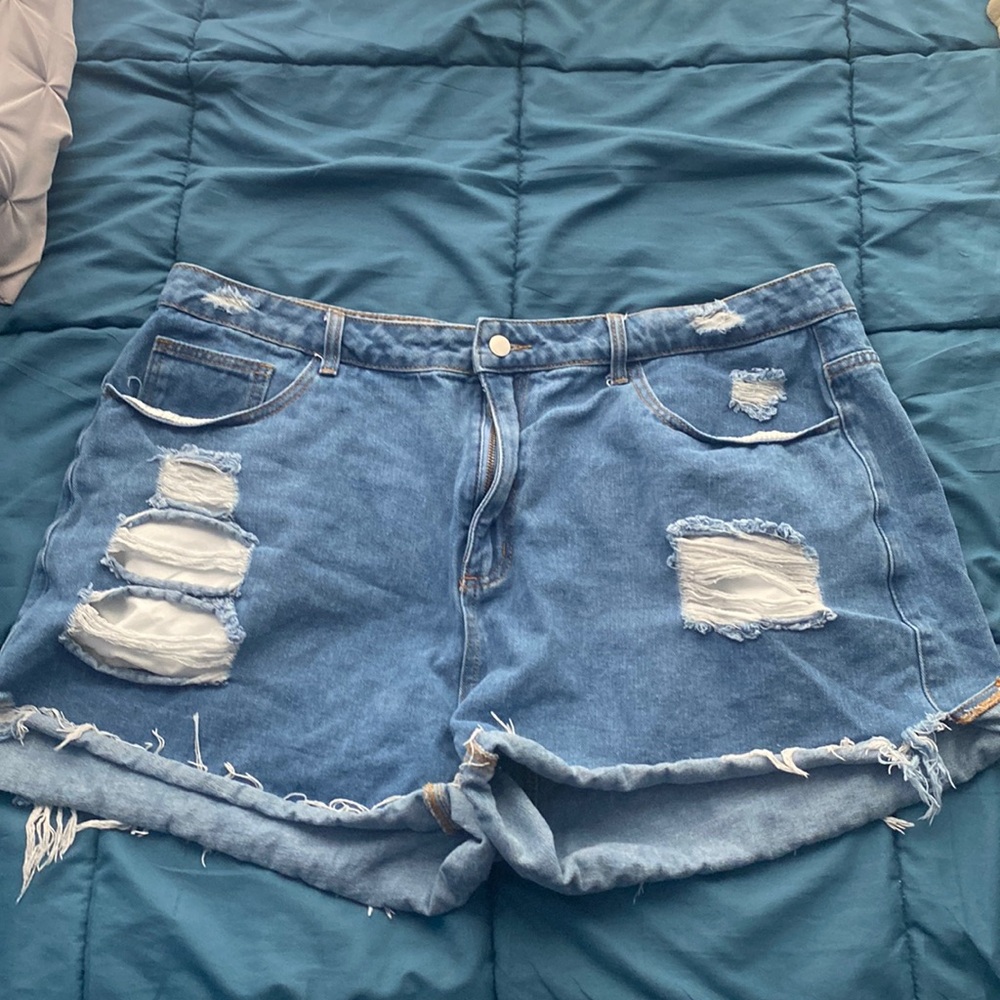 Denim jean shorts
